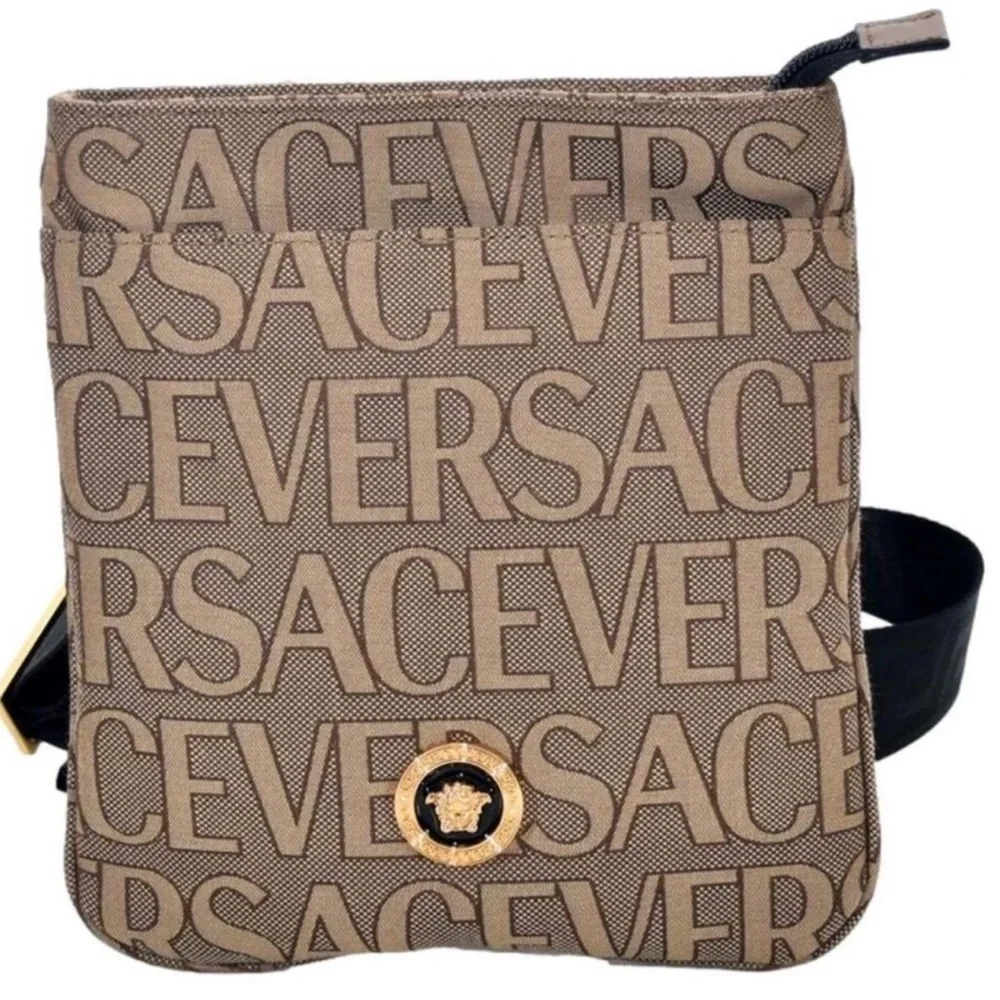 Versace La Medusa Tan Crossbody Bag NWT and Dust Bag Retails: $850